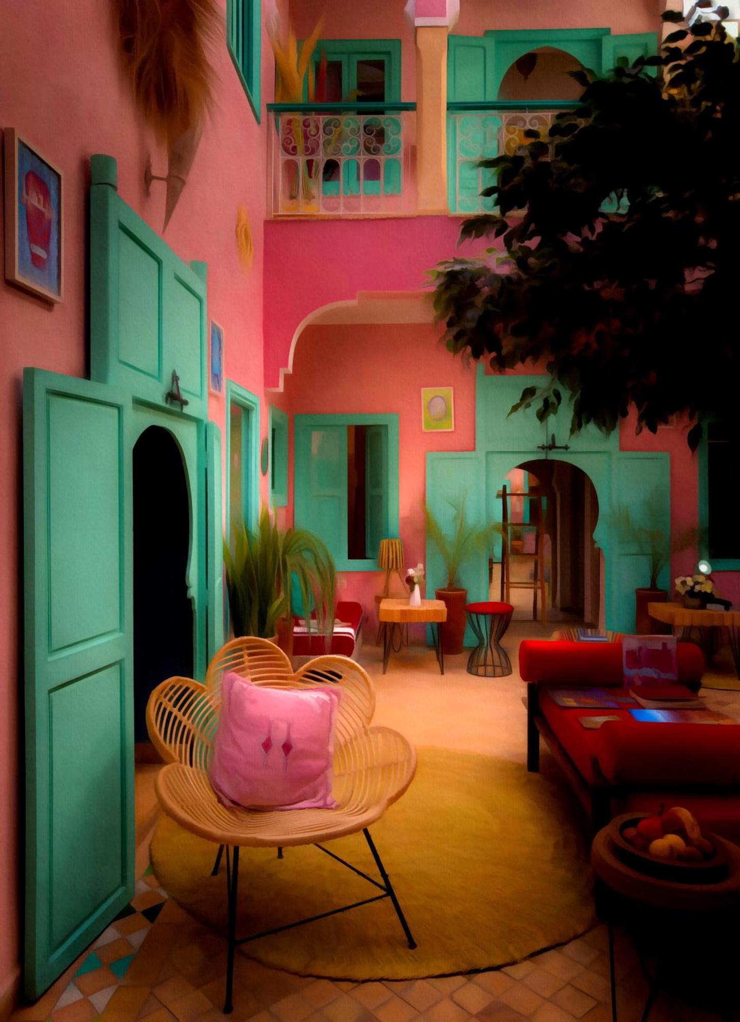 Riad Lauriers Blancs Marrakesh Bagian luar foto